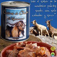 Cecina de chivo curada para cocer, cocida y en conserva